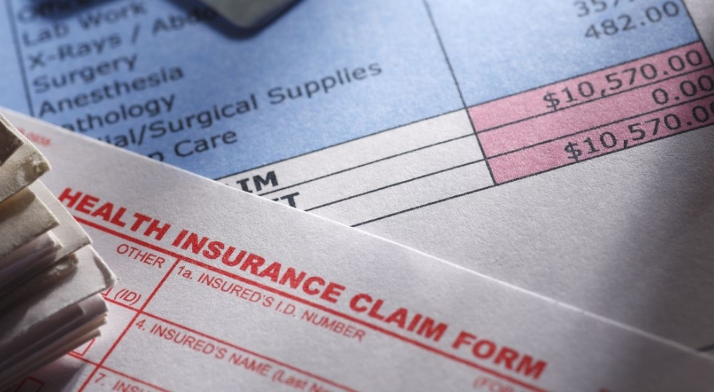 The copy of the CMS-1500 health insurance claim form